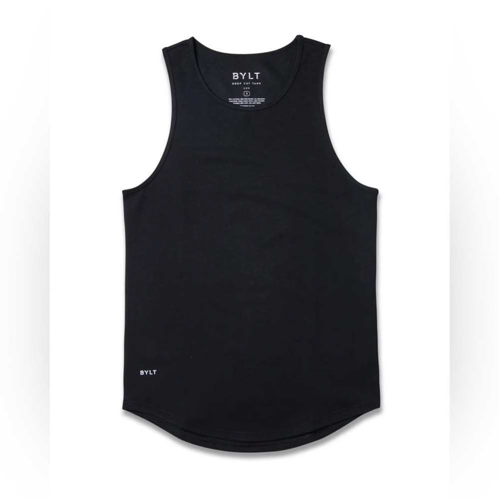 BYLT Basics Men’s LUX Drop-Cut Tank in Black Size Small - S